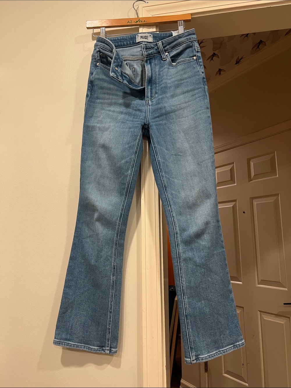PAIGE Claudine Straight Leg Ankle Flare Jeans